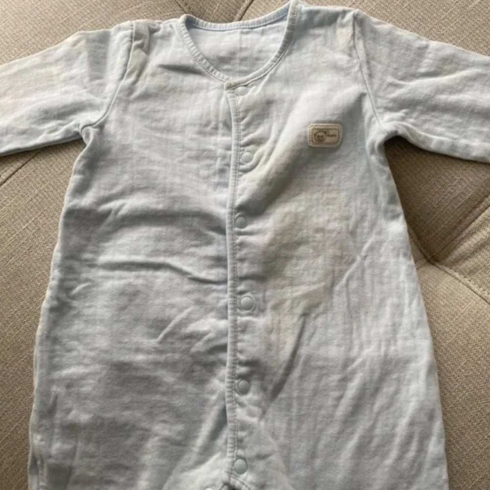 Baby Light Blue Cotton Onesie Bodysuit